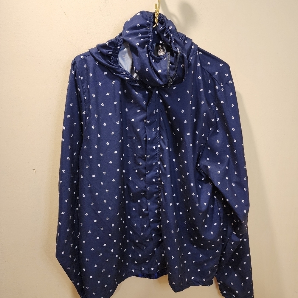 URB Man Lightweight navy Full zip moc neck shirt size XL